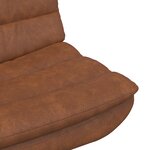 vidaXL Chaise d'appoint Marron Simili cuir  Métal Taille moyenne