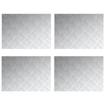 VidaXL Plaques en alu à damier 4 Pièces Antidérapantes 70x50 cm