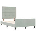 Cadre de lit en velours gris clair vidaXL 120x200 cm