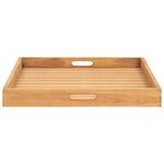 vidaXL Plateau de service 60x60 cm Bois de teck massif
