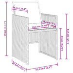 vidaXL Ensemble à manger de jardin coussins 7 Pièces mélange beige rotin