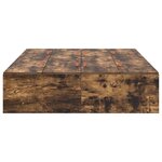 Cadre de lit de rangement vidaXL Chêne fumé 120x190 cm