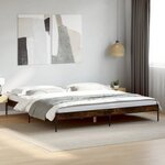 vidaXL Cadre de lit sans matelas chêne fumé 180x200 cm