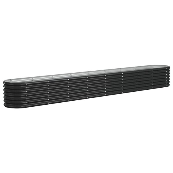 vidaXL Lit surélevé de jardin Acier enduit de poudre Anthracite