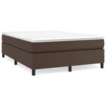 vidaXL Sommier à lattes de lit avec matelas Marron 160x200 cm