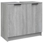vidaXL Armoire de bain Sonoma gris 64 5x33 5x59 cm Bois d'ingénierie