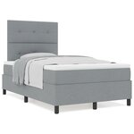 vidaXL Lit à ressorts avec matelas gris clair 120x200 cm en tissu