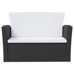 Salon de jardin meuble d'extérieur ensemble de mobilier 8 pièces avec coussins résine tressée noir 02_0017732
