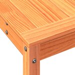 vidaXL Table de rempotage avec étagère cire marron bois massif de pin