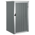 vidaXL Abri à outils de jardin gris 88x89x161 cm acier galvanisé