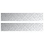 vidaXL Plaques en Aluminium à Damier 2 Pièces Antidérapantes 100x20 cm