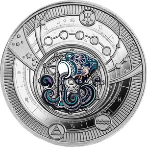 Pièce de monnaie en Argent 500 Francs g 10 Millésime 2025 Zodiac Signs 2025 AQUARIUS