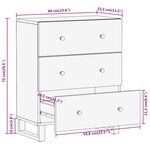 vidaXL Armoires latérales 2 Pièces marron et noir 60x33 5x75 cm
