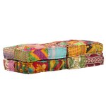 vidaXL Pouf modulaire à 2 places Patchwork Tissu