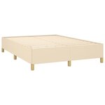 vidaXL Sommier à lattes de lit avec matelas Crème 140x200 cm Tissu