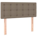 vidaXL Sommier à lattes de lit avec matelas Taupe 100x200 cm Tissu