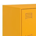 vidaXL Buffet jaune moutarde 67x39x73 cm acier