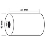 Bobine 1 pli thermique sans BPA 55g 57x40x12 mm 18 mètres EXACOMPTA