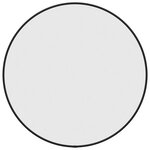 vidaXL Miroir mural Noir Ø 50 cm Rond