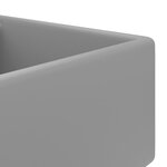 vidaXL Lavabo carré à trop-plein Gris clair mat 41x41 cm Céramique