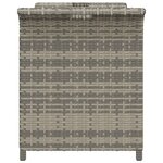 vidaXL Banc de jardin avec coussin gris 116x46x57 cm résine tressée
