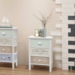 vidaXL Armoire de rangement en style français 3 tiroirs Bois
