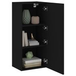 vidaXL Meuble TV mural noir 40 5x30x90 cm bois d'ingénierie