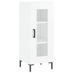 vidaXL Buffet Blanc brillant 34 5x34x90 cm Bois d'ingénierie