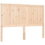 vidaXL Cadre de lit avec tête de lit 140x200 cm bois massif