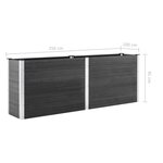 vidaXL Lit surélevé de jardin 250x100x91 cm WPC Gris