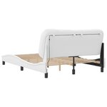 vidaXL Cadre de lit avec LED sans matelas blanc 140x200 cm