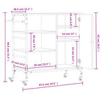 vidaXL Chariot de cuisine sonoma gris 87 5x38 5x84 5cm bois ingénierie
