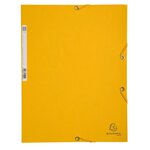 Lot De 3 Chemises À Élastiques 3 Rabats Carte Lustrée 400g/m2 - A4 - Soleil - X 17 - Exacompta