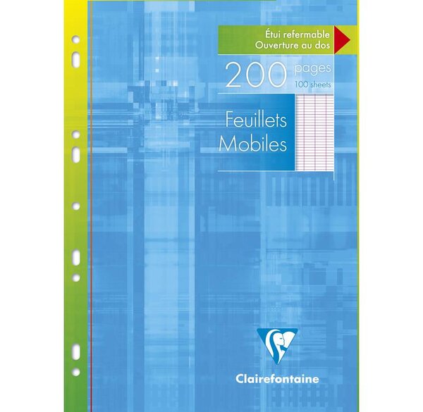 Feuillets mobiles 90g 21x29,7 200p Séyès Grands Carreaux CLAIREFONTAINE