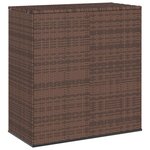 vidaXL Boîte à coussins de jardin Résine tressée 100x49x103 5cm Marron
