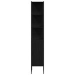 Set de meubles de salle de bain 3 pièces en bois d'ingénierie chêne noir