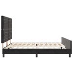 Lit vidaXL Noir 180x200 cm Velours