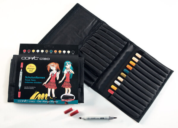 Trousse 12 marqueurs Manga Copic Ciao Uniforme d'écolier