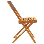 vidaXL Chaises de bistrot lot de 2 anthracite bois acacia massif tissu