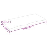 vidaXL Dessus de table 100x50x(2-4) cm bois de chêne massif non traité