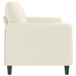 vidaXL Canapé à 3 places Crème 180 cm Velours