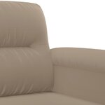 vidaXL Ensemble de canapés 2 Pièces avec coussins Taupe Tissu microfibre