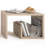 Fmd table basse 2-en-1 59 x 36 x 38 cm chêne 632-001