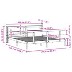 vidaXL Cadre de lit sans matelas 200x200 cm bois massif de pin