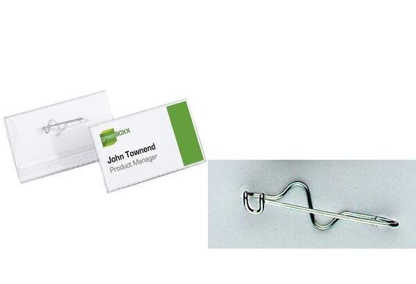 Badge avec pince ondulante, 75 x 40 mm DURABLE