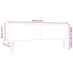 Tête de lit vidaXL Design Simple Gris Foncé 160 cm Tissu Velouté