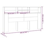 vidaXL Armoire de tête de lit Blanc brillant 180x19x103 5 cm