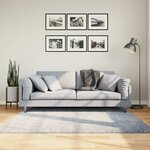 vidaXL Tapis shaggy PAMPLONA poils longs moderne bleu 160x160 cm