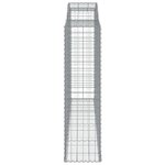vidaXL Paniers à gabions arqués 11 Pièces 300x50x180/200 cm fer galvanisé