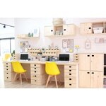 Cube de rangement en pin massif dinamic 2 tiroirs